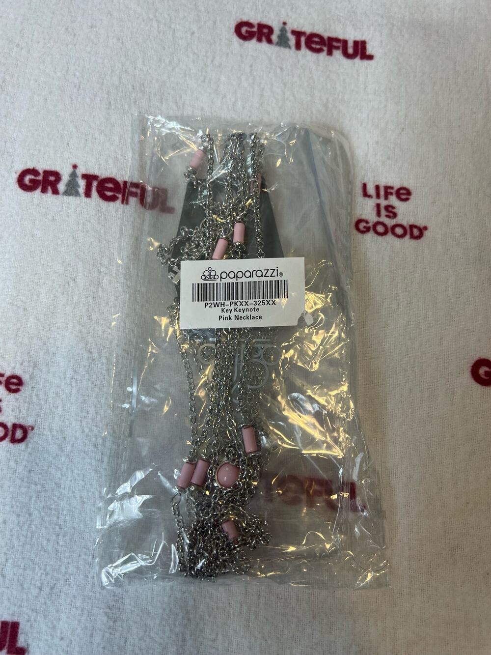 NWT Paparazzi Key Keynote Pink and silver Necklace